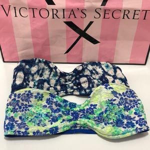 2 Victoria Secret PINK lace bandeaus size medium